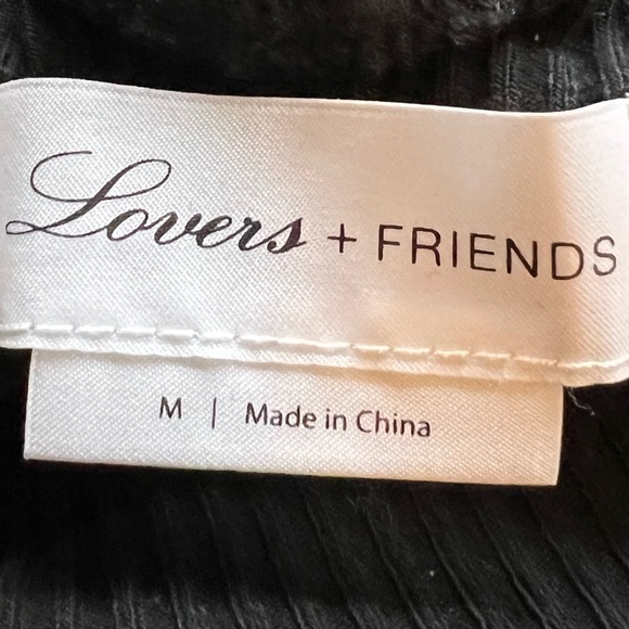 Lovers + Friends bodysuit black ruffle collar Medium one piece - Picture 8 of 8